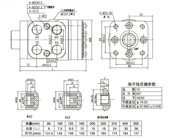 整體式系列轉(zhuǎn)向器（低輸入扭矩開芯）